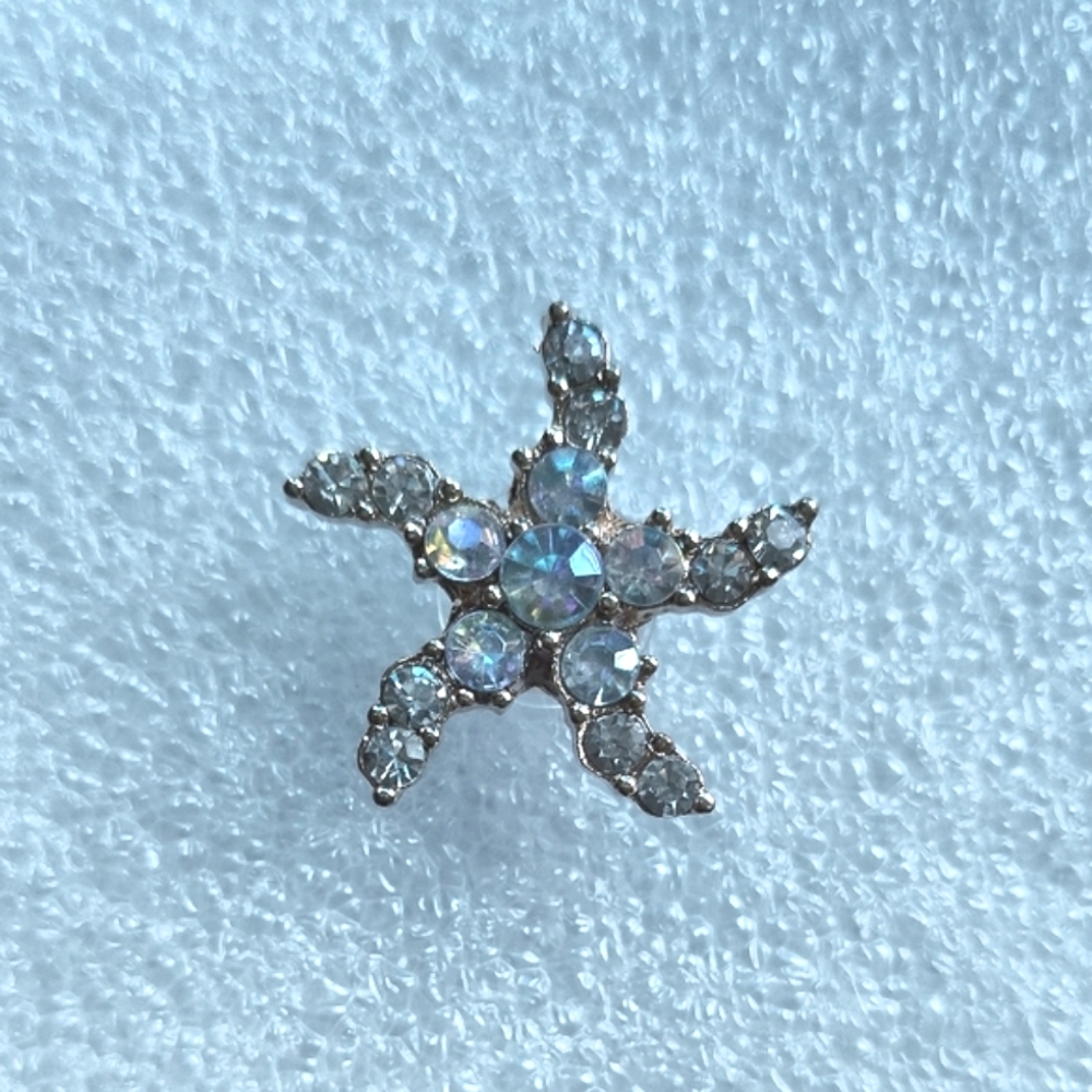 ⭐3/$10🆕Croc Silver Starfish Crystal Shoe Bag Charm